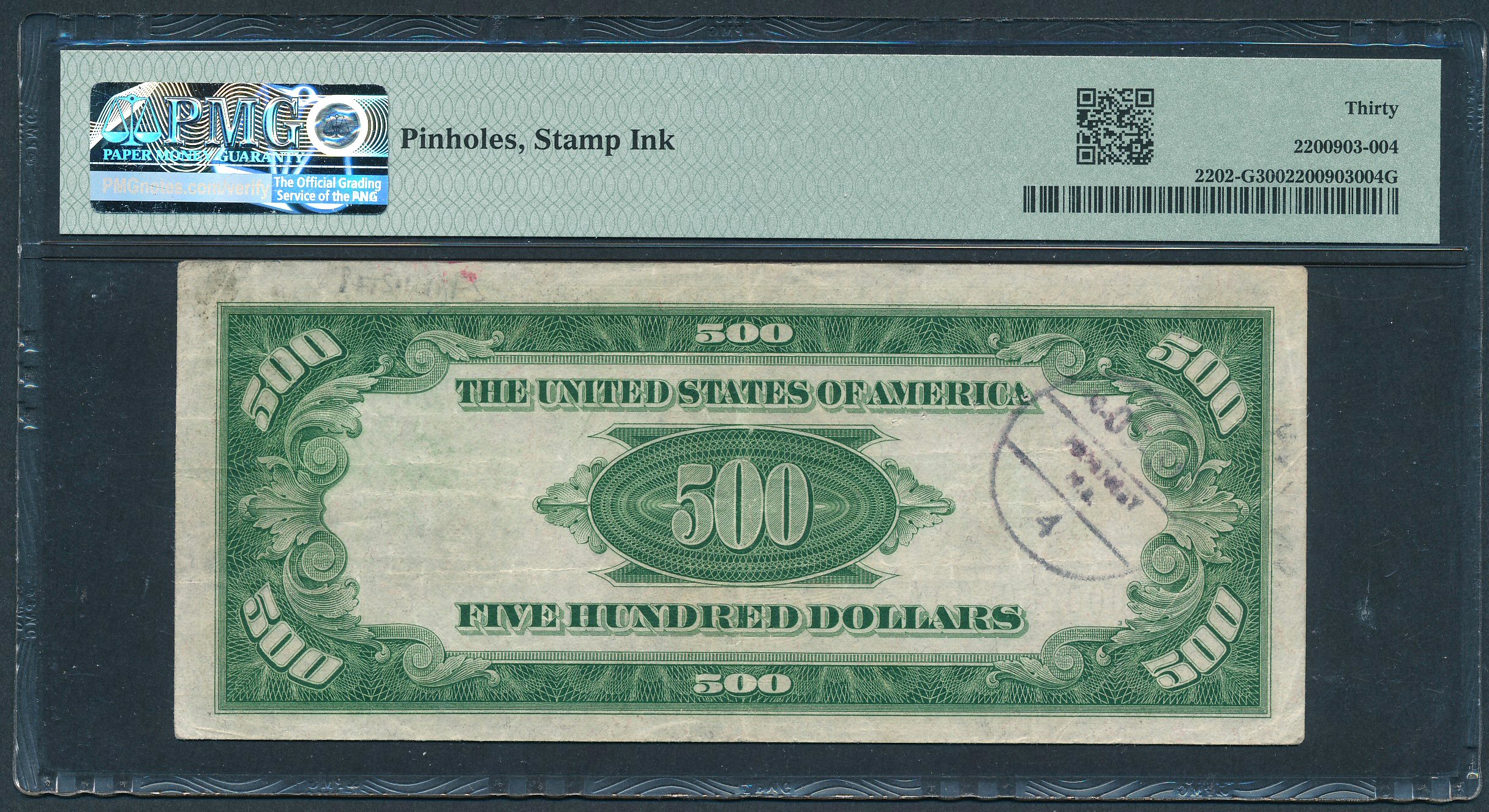 2202-G 1934A 500 – Federal Reserve Note - Chicago