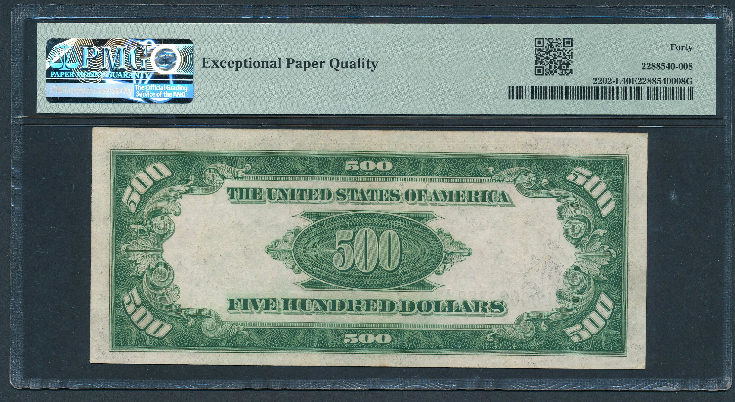 2202-L 1934A 500 – Federal Reserve Note - San Francisco